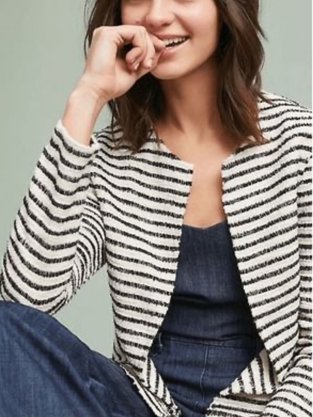Anthropologie Dolan Left Coast Collection! Striped Open Jacket. So good. Sz. S